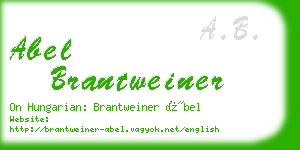 abel brantweiner business card